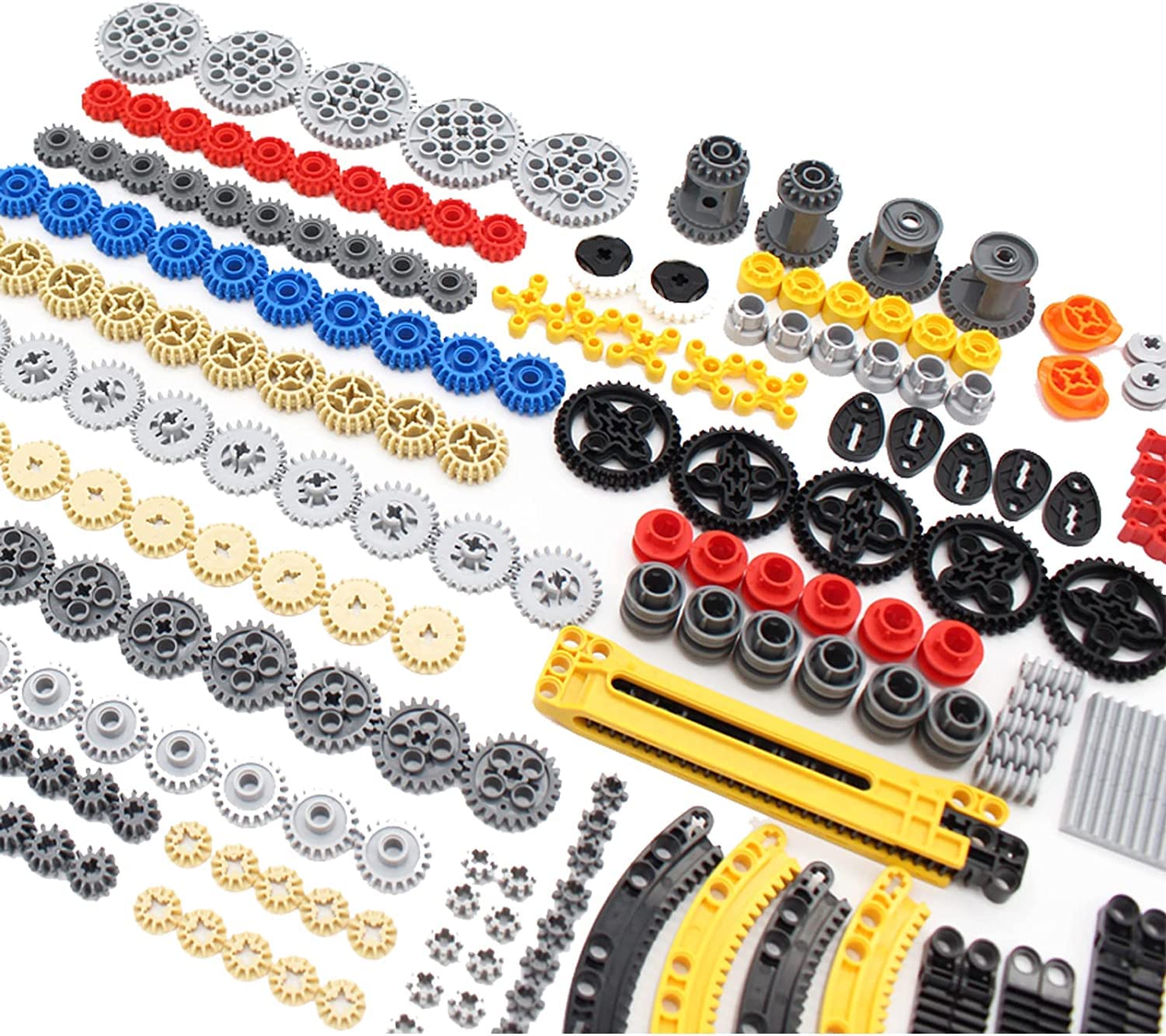 SEEMY 233PCS Gear Set for Technical-Series Parts Compatible with Lego Technic Parts, Liftarm, Pins, Axles, Connectors for Technic Building Blocks Set (Gear Set)