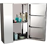 trendteam smart living 1330-403-21, Badkamer Spiegelkast, 72 X 76 X 20 Cm, Donkergrijs
