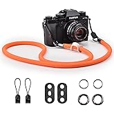 VOVMOEYA Camera Strap Rope,Camera Neck Strap Shoulder Strap for Fujifilm X100VI X100V XS20 XT5 for A6000 A6100 A6400 A6700 A7IV for Canon EOS R6 R10 for Nikon Zf Z5 Z30 - Orange