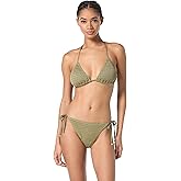 Michael Kors Womens Crochet Halter Bikini Top