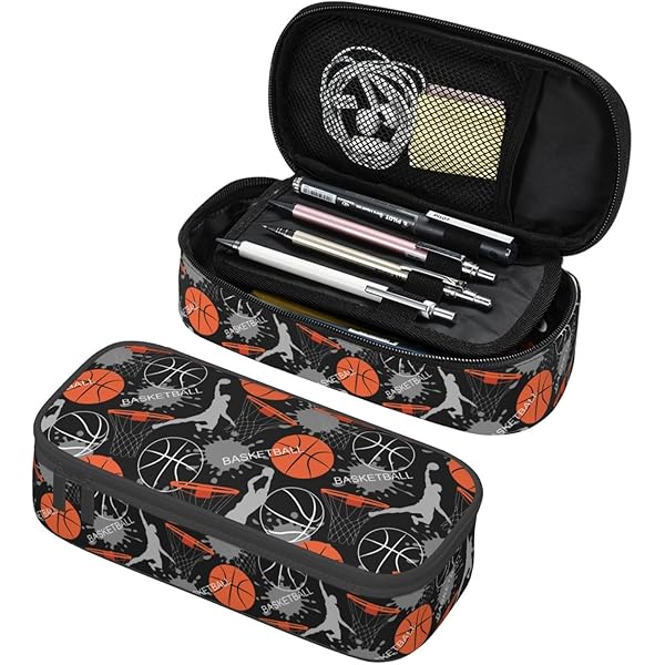 Basketball Pencil Case Basketball Slam Duck Large Capacity Pencil Pouch Simplicity Pencil Box Pencil Bag Pen Case Large Stationery Organizer Bag With Zipper For Kids Boy Girls School Office Supplies