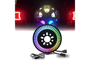 BELTANDROAD for JL RGB Spare Tire Brake Light - Plug&Play Directly fit Wrangler 2018-2023+ Wrangler JL Sahara Rubicon 2020-2023+ Gladiator JT, RGB Spare Tire Lights with Wire Adapter