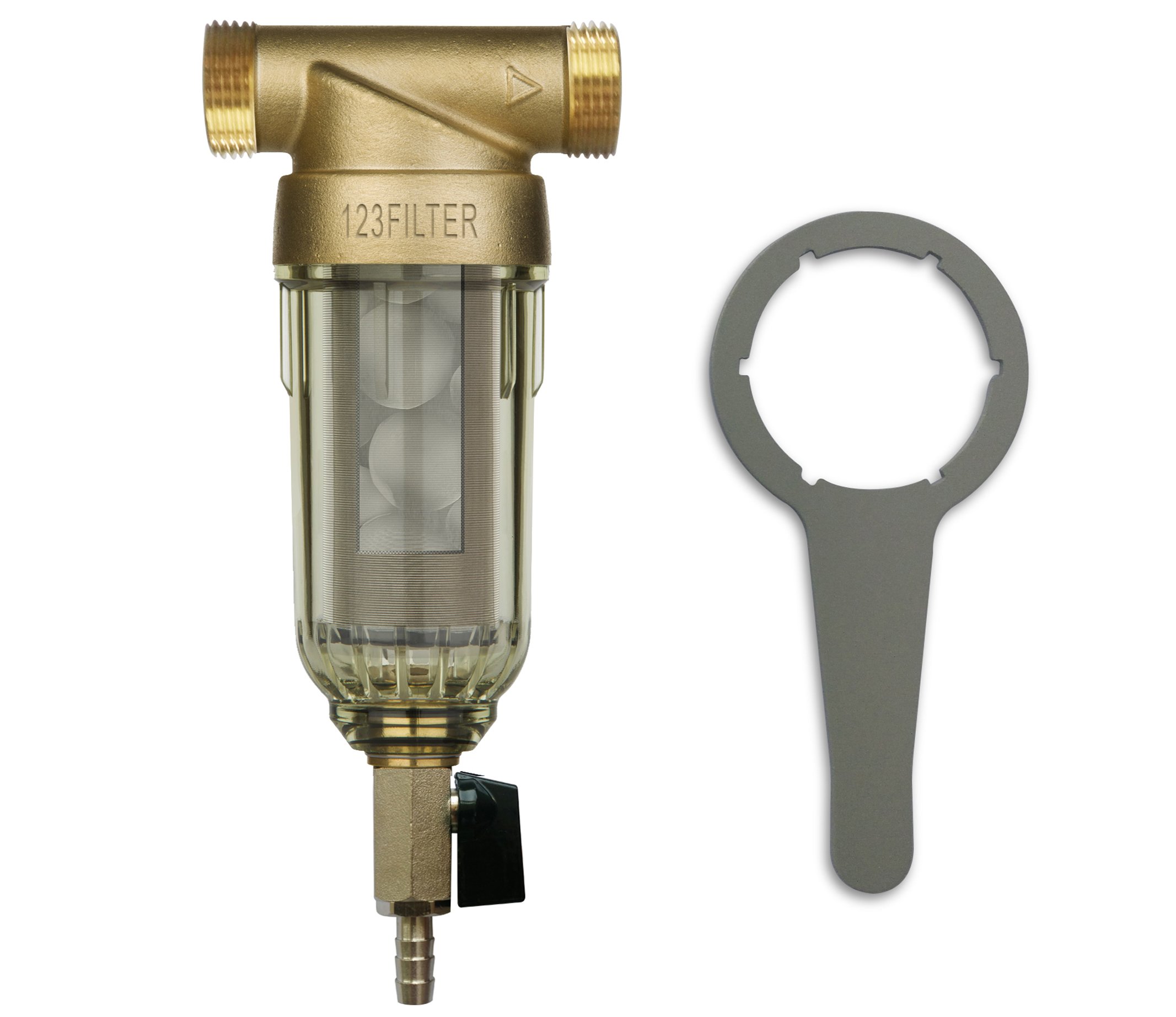 iSpring WSP50SL Reusable Whole House Spin Down Sediment Water Filter