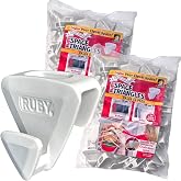 Ruby Space Triangles Original AS-SEEN-ON-TV, Ultra- Premium Hanger Hooks Triple Closet Space 108 Count, White
