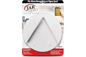 Jar Hero - Under Cabinet Jar Lid & Bottle Opener - Opens Any Size Jar - Effortless Jar Opener For Weak Hands & Seniors with Arthritis