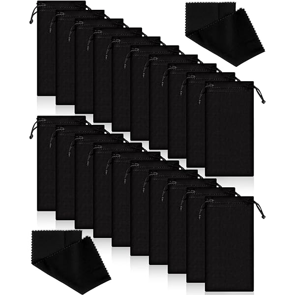 thumbnail image 2 of PATIKIL Sunglasses Pouches - 12 Pack Microfiber Drawstring Bags For Glasses & Small Items (Green) 2 of 13