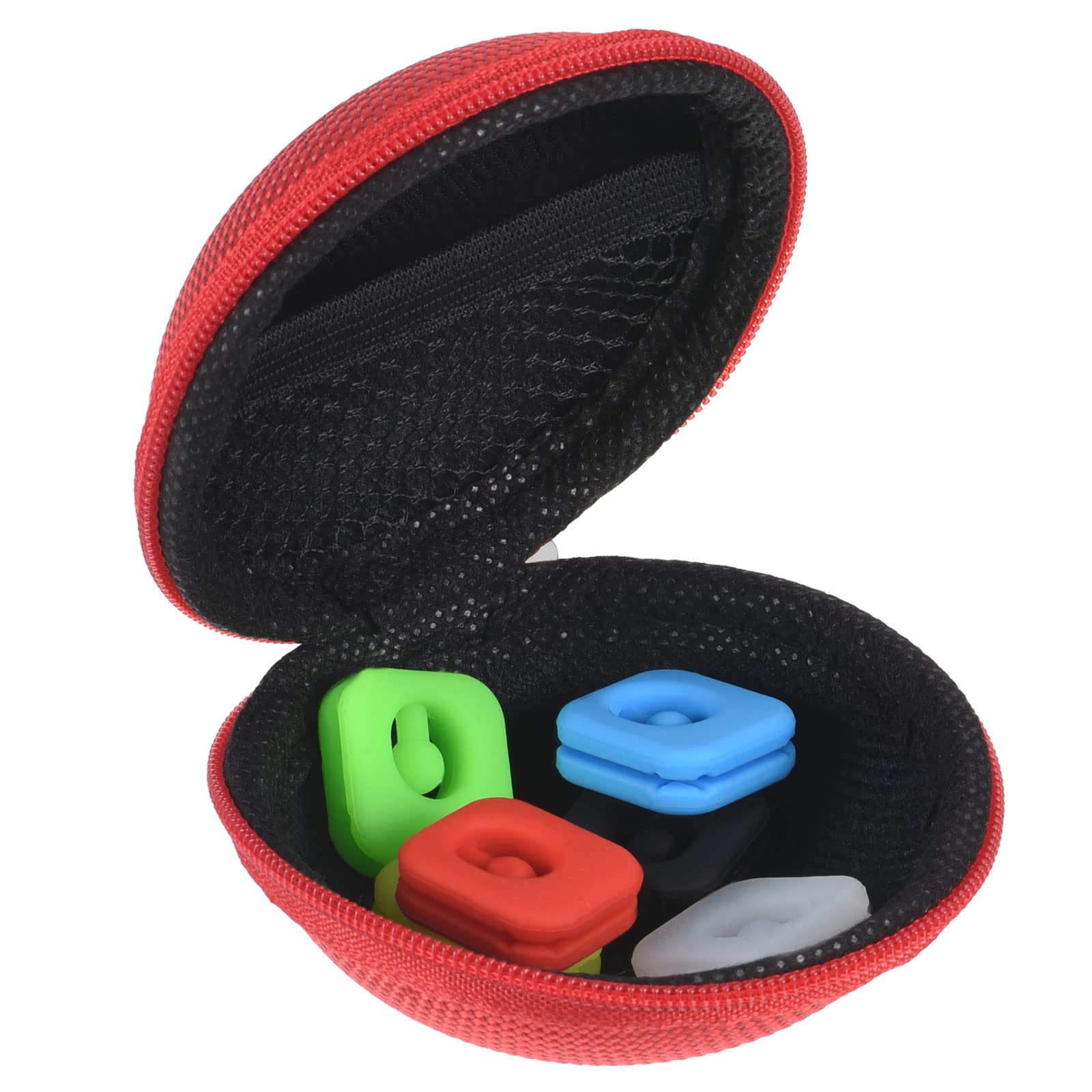 PATIKIL Tennis Vibration Dampener in Red Gift Case, 6 Pack Shock Absorber for Your Tennis Racket & Strings, Blue, Green, Yellow, Black, Clear, Red