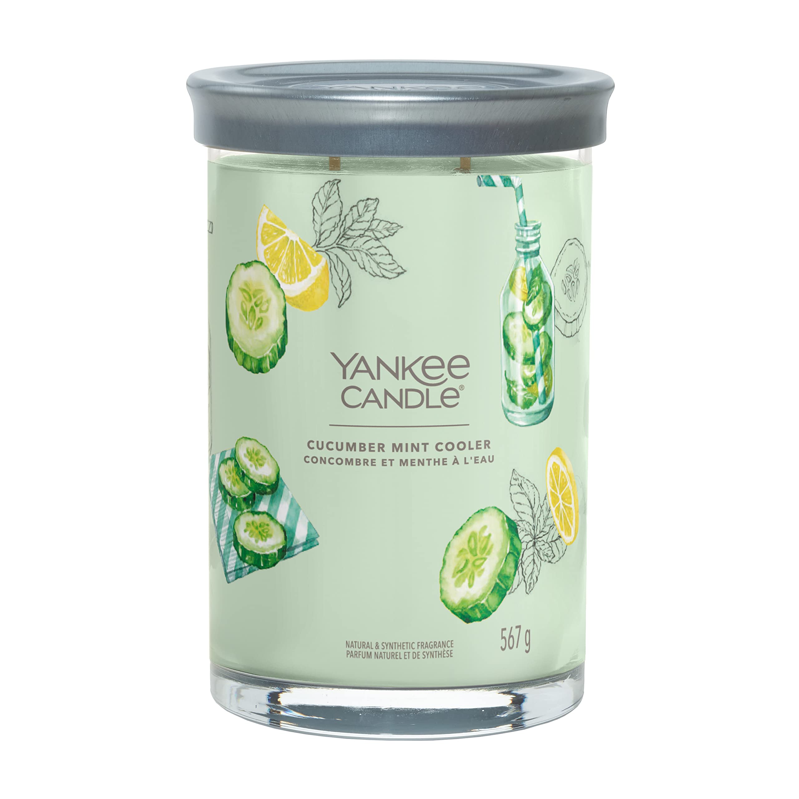 Yankee Candle Signature Scented Candle | Cucumber Mint Cooler Large Tumbler Candle with Double Wicks | Soy Wax Blend Long Burning Candle | Perfect Gifts for Women