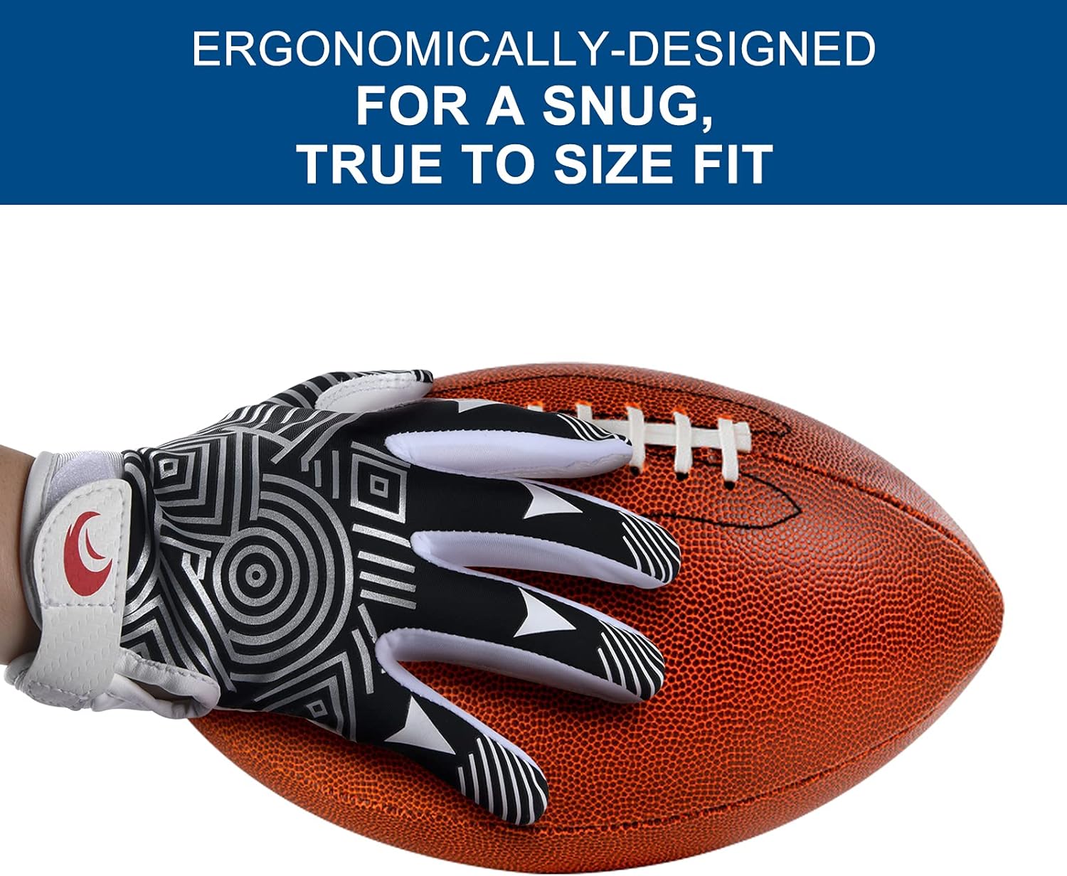 SPOMAT Football Gloves Silicone Grip Receiver Gloves with Super Stick Ability for Best Game Experience : Sports & Outdoors