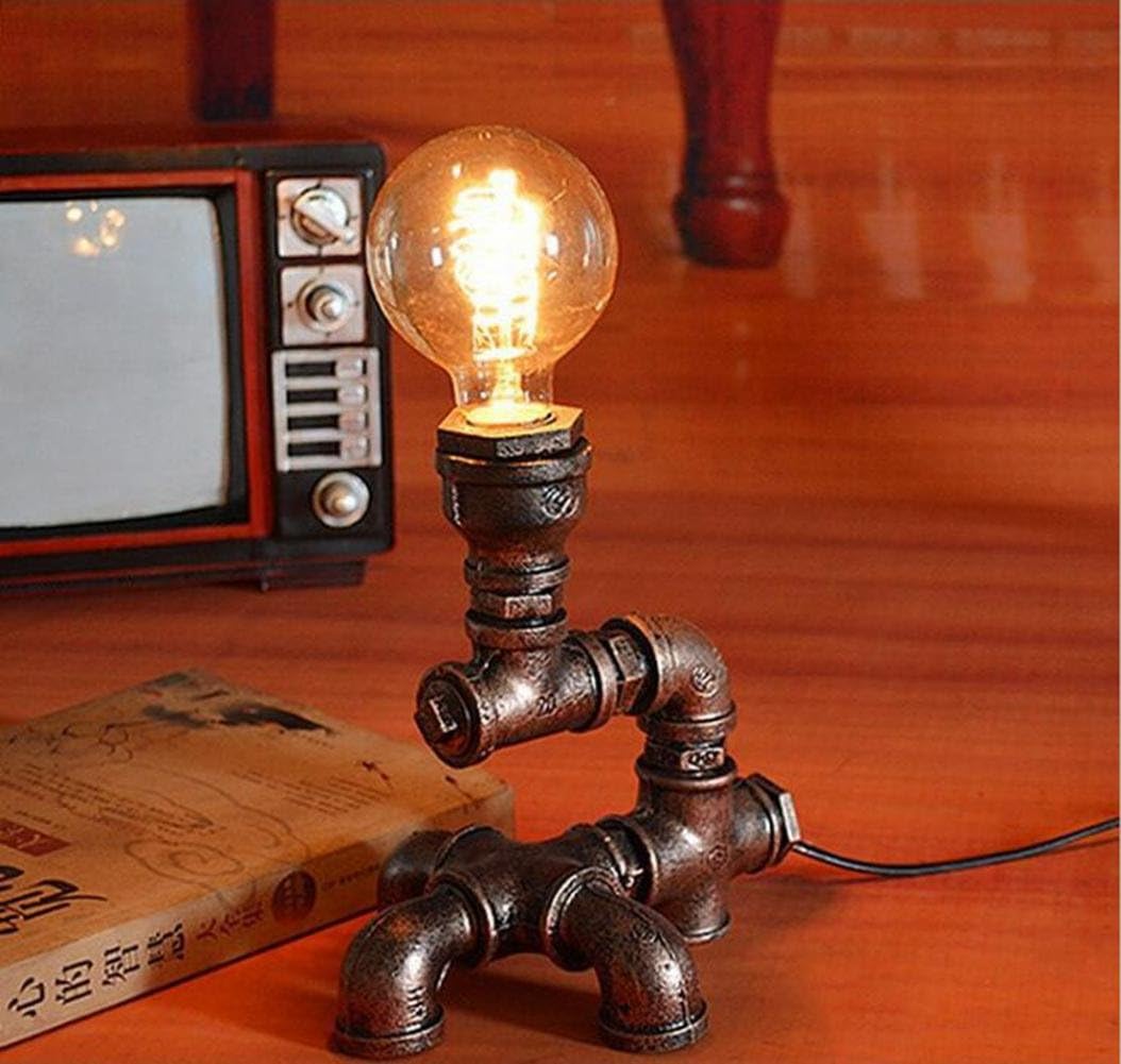 AIKE Creativo Tubo de Hierro Robot Luz Ático Edison LED Lámpara de Mesa