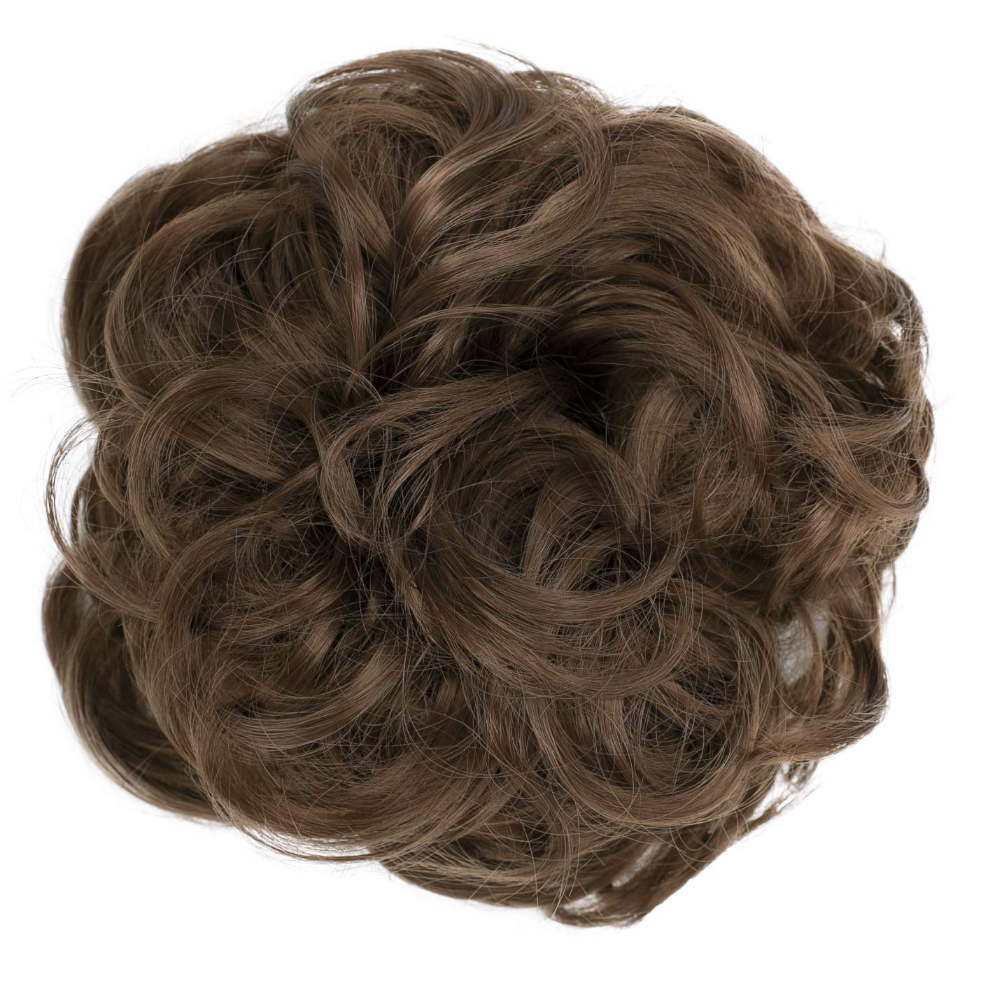 CAISHA Large Hairpiece Scrunchy Instant Updo Curly Messy Bun Light Brown G6E — image 1