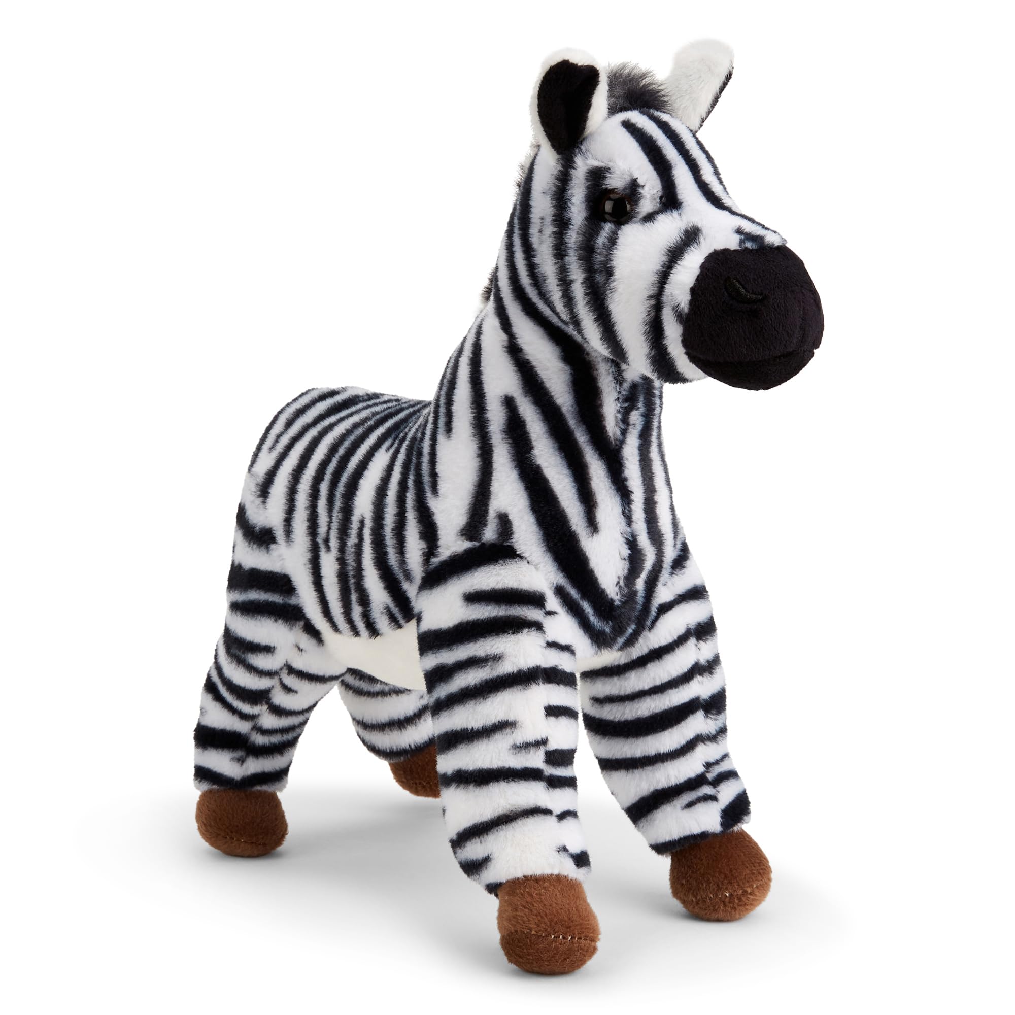 Zappi Co Zoe the Zebra Plush Toy (25cm) Striped Savanna Friend - Soft, Cuddly, 100% Recycled - Black and White Beauty — image 1