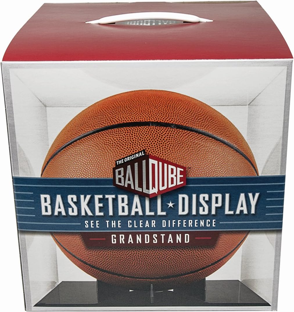 BallQube Grandstand Basketball Display with 98% UV Coating : Sports Related Display Cases : Sports & Outdoors