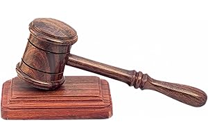 COLLECTIBLESBUY Handcrafted Wooden Gavel and Sound Block Set Premium Quality Ideal for Judge Lawyer Student Auction Courtroom Meetings Gifts