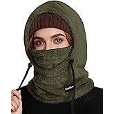 Ski Mask Fleece Balaclava, Winter Face Mask Windproof Neck Cover Warmer Hat Hood for Men Women