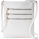 Solene Crossbody Bag Functional Multi Pocket Messenger Purse Top Zip Closure Shoulder Handbag With Adjustable Strap
