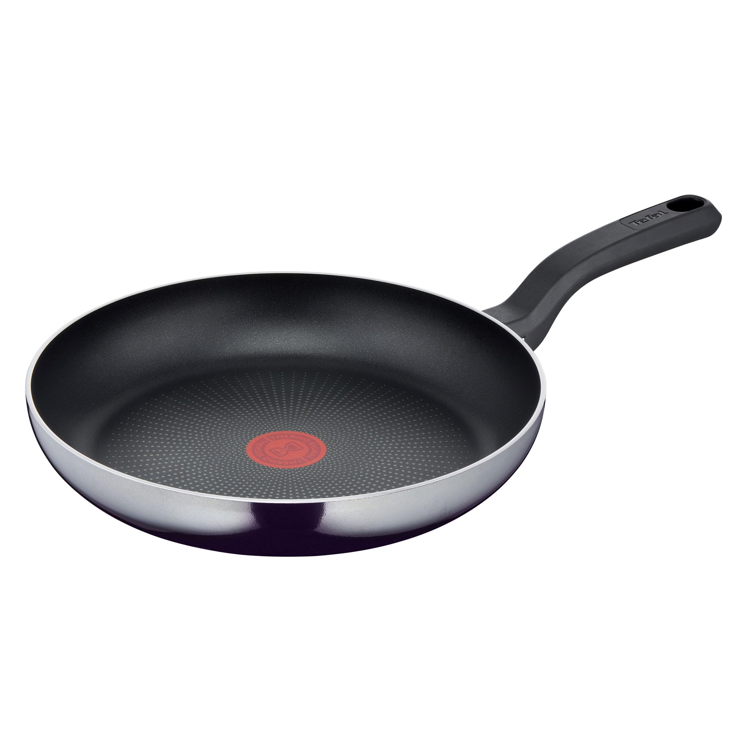 Tefal D52606 Resist Frying Pan 28 cm Safe Titanium Non-Stick Coating Thermo-Signal Temperature Indicator Easy Cleaning Flame Protect Technology Black