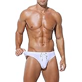Arjen Kroos Men's Sexy Breathable Swim Briefs Quick Dry Tagless Bikini Swimwear with Drawstrings