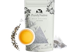 TRYVERA Milk Oolong Tea Selection: Taiwanese High Mountain Tea Bags, Xin Qing Milk Oolong, Jinxuan Oolong - 20ct, Brews 40 Cups