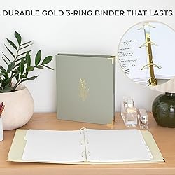 Aesthetic 3 Ring Binder Set of 2 - Sturdy 1 Inch