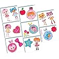 Adorable Lalaloopsy Temporary Tattoo Birthday Party Favours (16 Pack), Multi Color, 2" x 1 3/4".