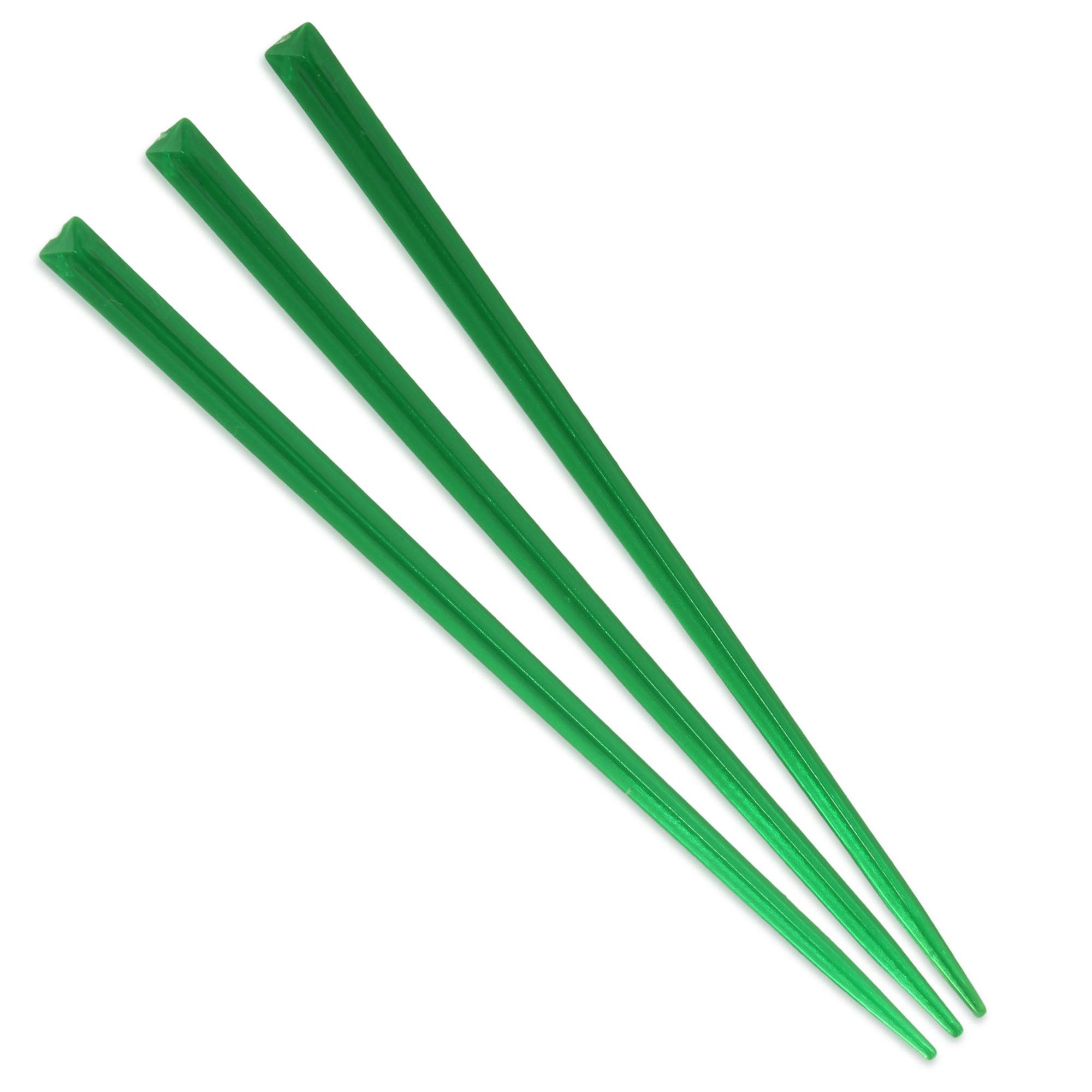 BambooMN Brand - Triangular Prism Plastic Pick 4.5" (11.4cm) - 1,000pcs - Dark Green