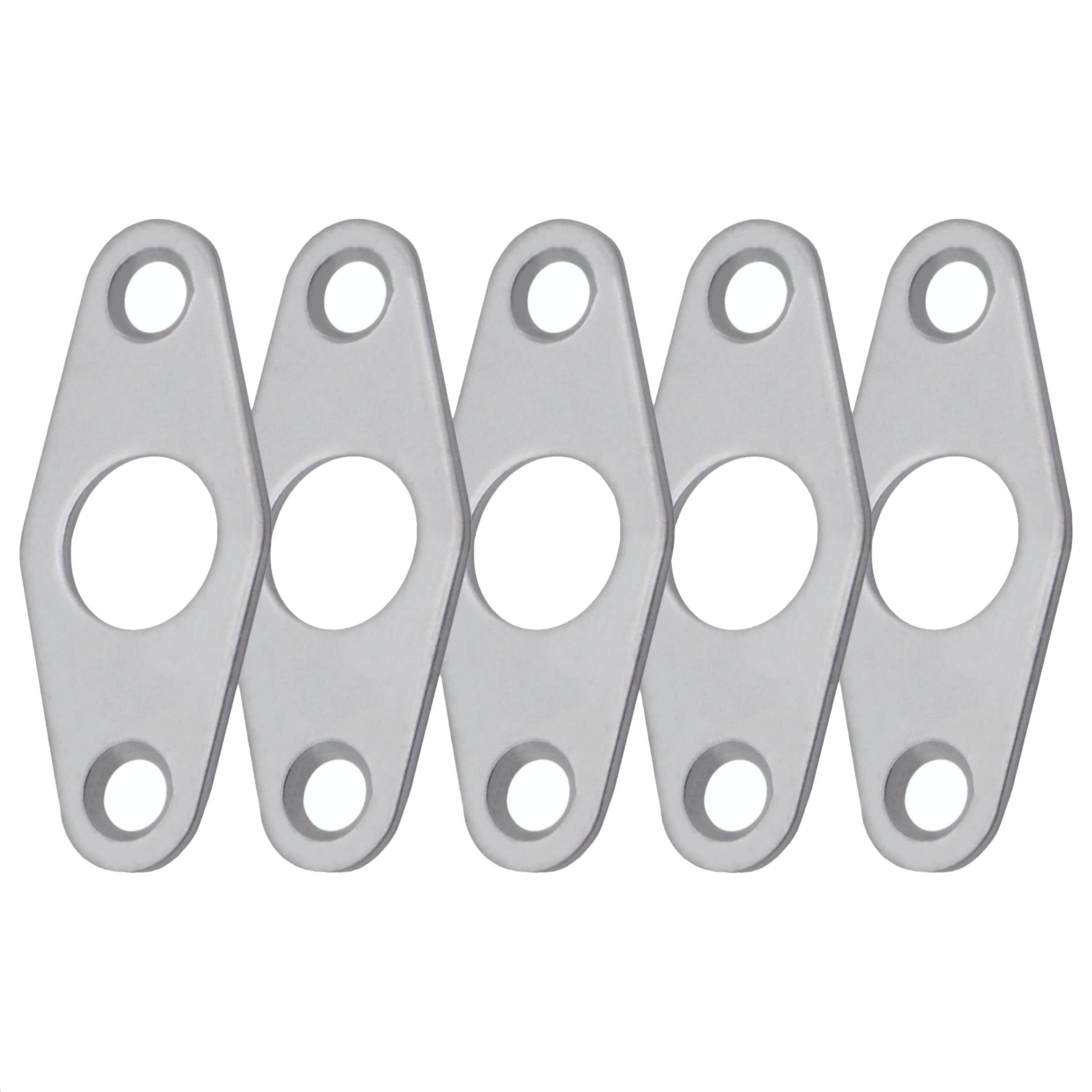 Traditional Key Hole Escutcheon for Mortice Budget Lock | Satin Chrome | Pack of 5