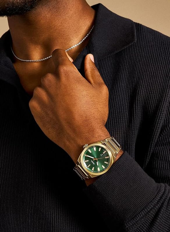 Everett Herrenuhr, Quarz-Dreizeiger-Datumswerk mit Edelstahl- oder Lederarmband