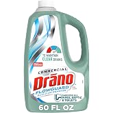 Drano FlowGuard Build-Up Remover, Enzymes Help Prevent Clogs, 60 oz, 1-Pack | Helps Prevent Clogs, Not for Existing Blockages; Safe for Pipes, Septic Systems &amp; Toilets; Removes Buildup; Package May Vary