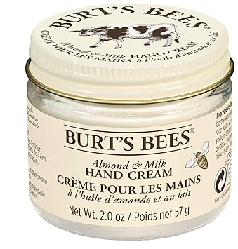 Burt's Bees 100% Natürlich Handcreme, Mandel und Milch mit Vitamin E, Handpflege für tockene Hände, 1er Pack x 57 g