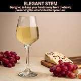 Homiu Large White Wine Glasses 12 x 330 ml Florence Crystal Glassware view 4