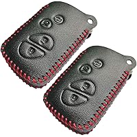 WFMJ Leather For Lexus RX350 ES350 IS250 GX460 LX570 Remote Smart 4 Buttons Key Case Holder Cover Fob Chain (Black) Price In UAE | Amazon UAE - Foto 6