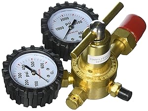 Uniweld RHP400 Nitrogen Regulator with 0-400 PSI Delivery Pressure, CGA580 Inlet Connection and 1/4-Inch Male Flare Outlet Connection