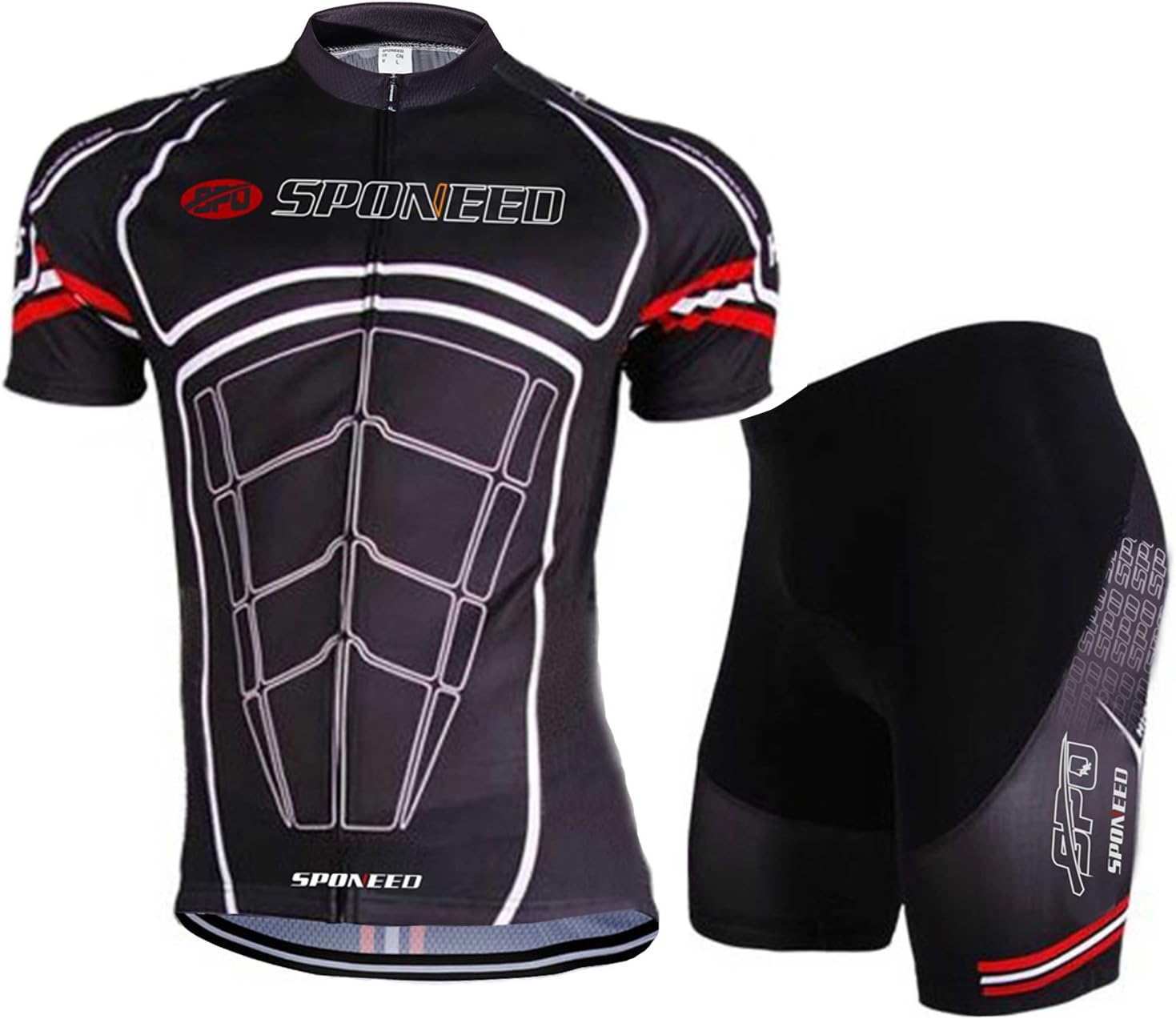 sponeed Men Cycling Outfit Set MTB Bicycle Jersey Road Biker Shorts Trianthlon Cyclwear Shirts : Clothing