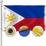 BENIX Philippines Flag 3x5ft, Durable 210D Nylon