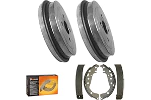 Stirling [REAR] Quality Brake Drums And Shoes Kit for Toyota Yaris 2006 2007 2008 2009 2010 (All Trims and Engines) | P35117S