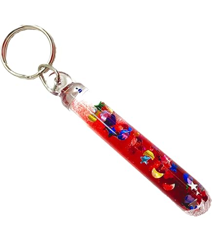 Prismatic Glitter Wand Key Chain Buttefly Key Tag 1 Keyring at