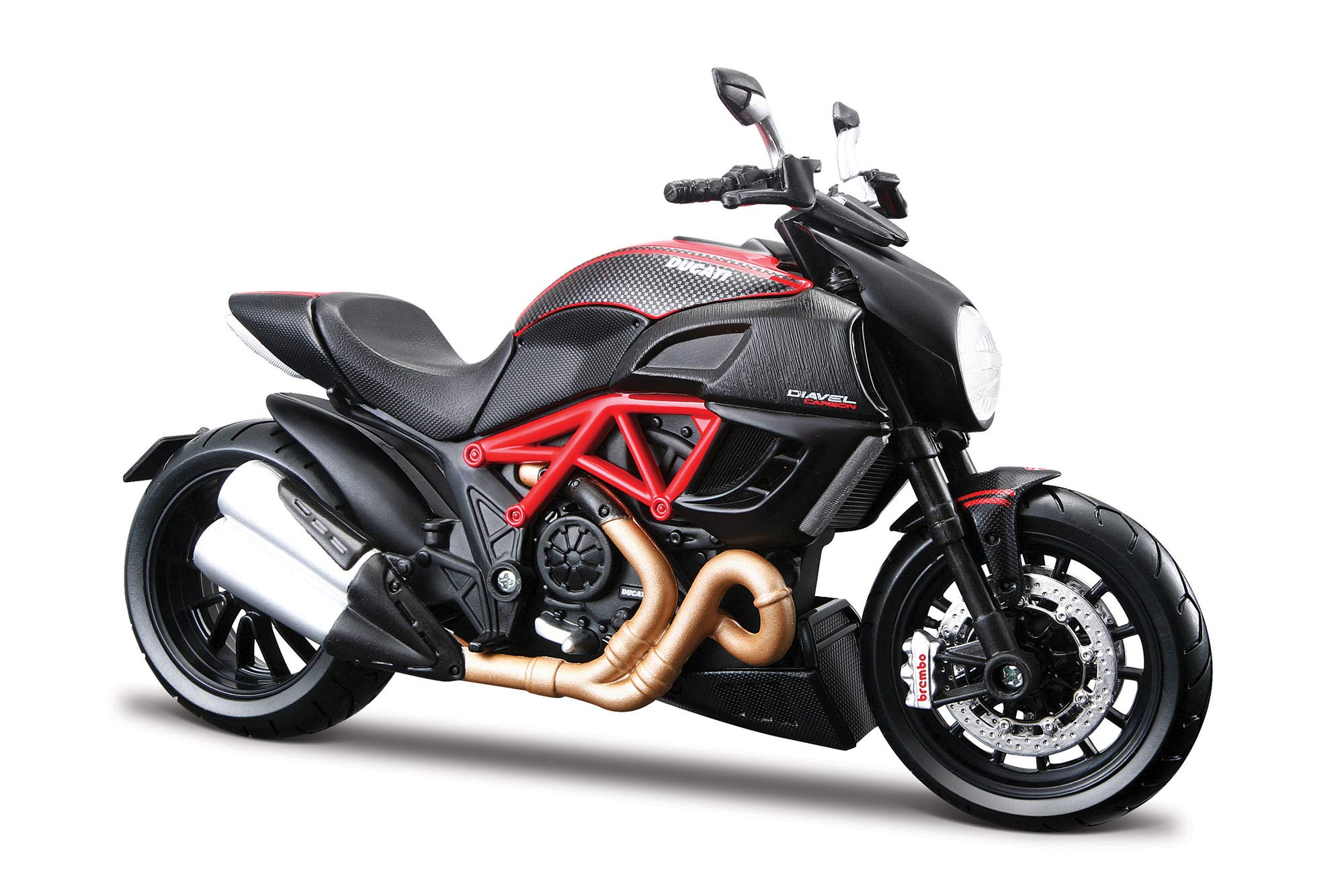 Maisto DUCATI DIAVEL CARBON Motorbike Build-it-Yourself Die-Cast Model Kit - 1:12 Scale