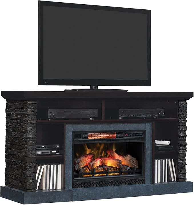 classicflame Matterhorn Kamin TV Ständer in Karibik Mahagoni mit 66 cm