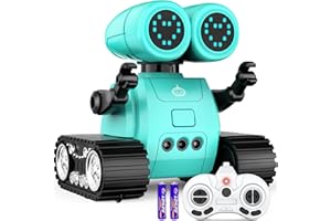 Hamourd Robot Toys - Kids Toys Rechargeable RC Robots with Gesture Sensing, Walkie-Talkie, Flexible Head & Arms, Programming Motion, Dance Moves, Music, Shining LED Eyes, Girls Boys Toys Birthday