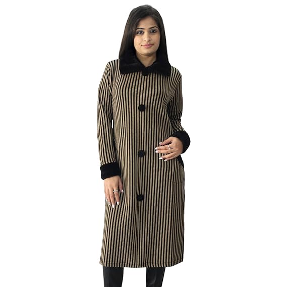 Women's Wool Straight Kurti For Winters (Ad04Caz45_Black_Parent)