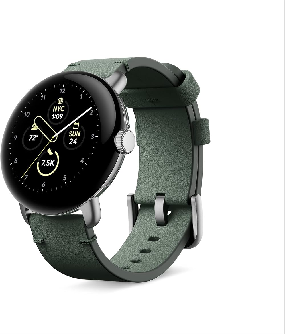 Google Pixel Watch Crafted Leather Band Green Large