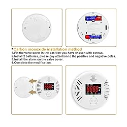 Vzmcov Carbon Monoxide and Smoke Detector Equipped