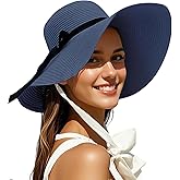 Wide Brim Women Straw Sun Hat Bucket UV Protection Foldable Breathable Summer Hat for Beach Travel Outdoor Activities