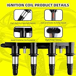 MOAUTO Ignition Coils UF620 25186687 & 4 PCS