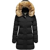 WenVen Women's Winter Long Puffer Coat Parka Jacket with Faux Fur Removable Hood