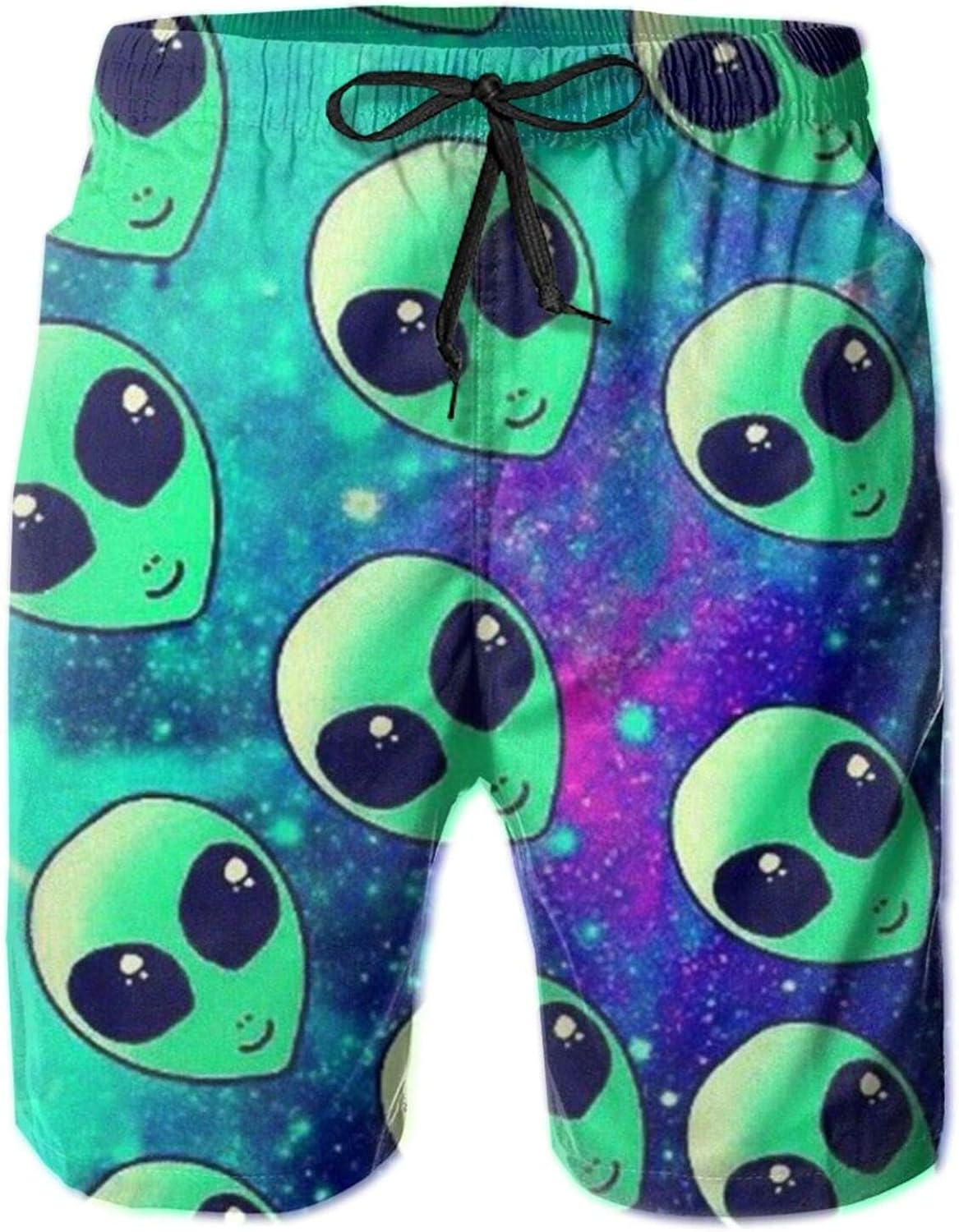 Nomichu Men's Swim Trunks, Aliens Quick-Dry Swim Trunk, Mens Swim ...