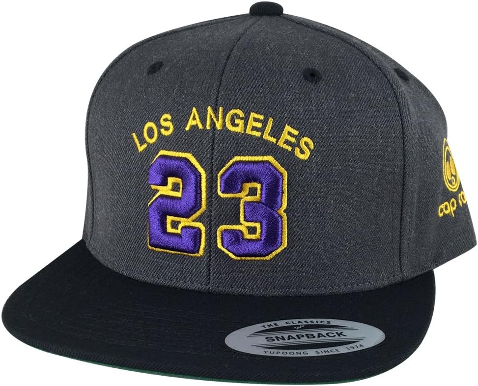CapRobotLos Angeles Player LAbron #23 Snapback Cap Custom Embroidery Baseball Hat