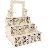 Sereliy Dia De Los Muertos Ofrenda Altar Kit, Wooden Day of The Dead Shadow Box, Dia De Los Muertos Decorations with Papel Picado, Marigold Flowers, Photo Frame for Celebration & Remembrance