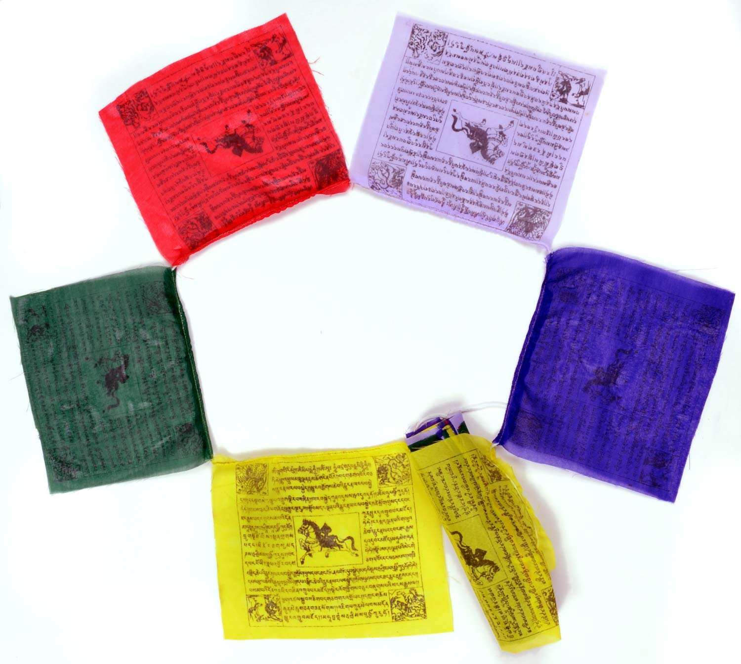 BUDDHAFIGUREN/Billy Buddhist Prayer Flags, Each flag measures of 5.5 M Long, 25 24x17 cm Fine Quality Buddha Decoration — image 1